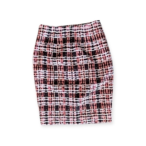 finderskeepers straight pencil skirt pink purple black XS  waist 26" length 21" - Picture 1 of 8